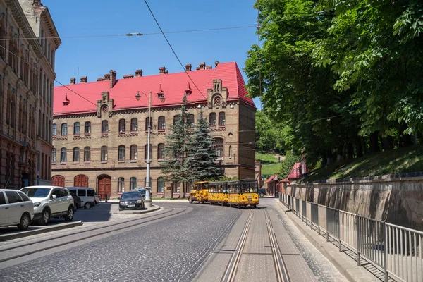 Lviv Ucraina Maggio 2018 Vista Lungo Strada Nel Centro Storico — Foto Stock