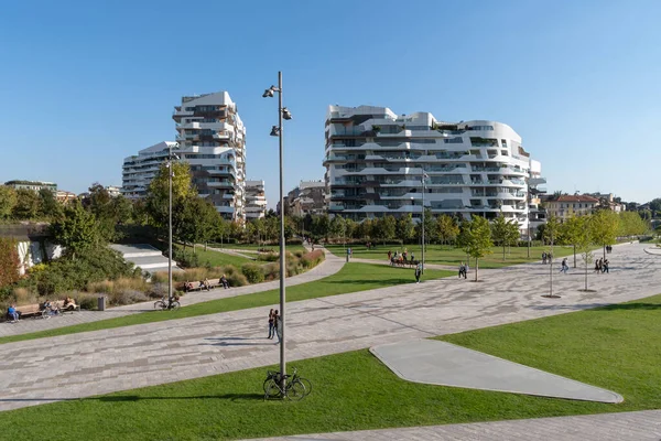 Milan Talya Ekim 2019 Citylife Yeni Bölgesinde Bir Apartman Dairesi — Stok fotoğraf