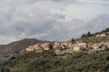 Cesio antik köyü, Imperia ili, Liguria bölgesi, Kuzey Batı İtalya