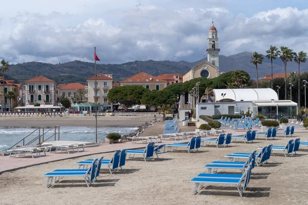 Lungomare Presso Località Turistica Diano Marina Golfo Diano Provincia Imperia — Foto Stock