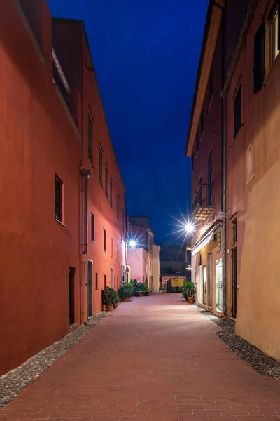 Varigotti Enge Straße Der Nacht Italien — Stockfoto