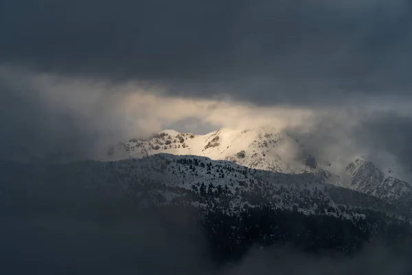 Niebla Que Revela Cordillera Los Alpes Liguria Región Del Piamonte — Foto de Stock