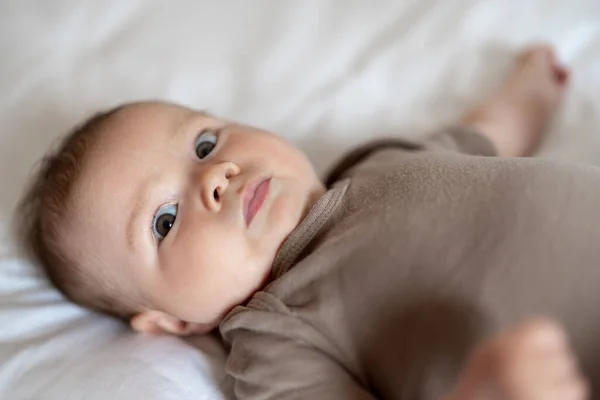 Meses Idade Bebê Cama — Fotografia de Stock