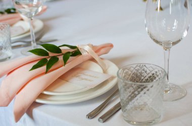 Restoranda düğün için masa randevuları