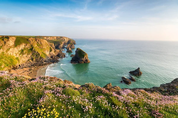 Bedruthan kroky v Cornwallu — Stock fotografie