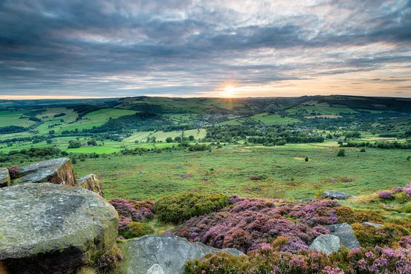 Baslow Edge v Peak District — Stock fotografie