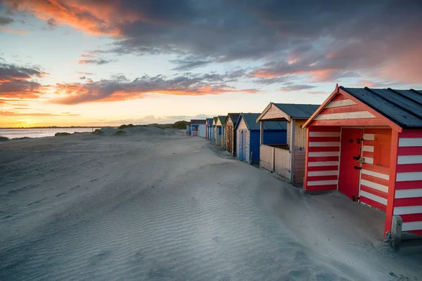 Sunset at West Wittering in Sussex — Stock Photo, Image