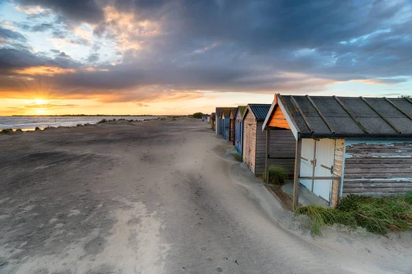 Solnedgång vid West Wittering — Stockfoto