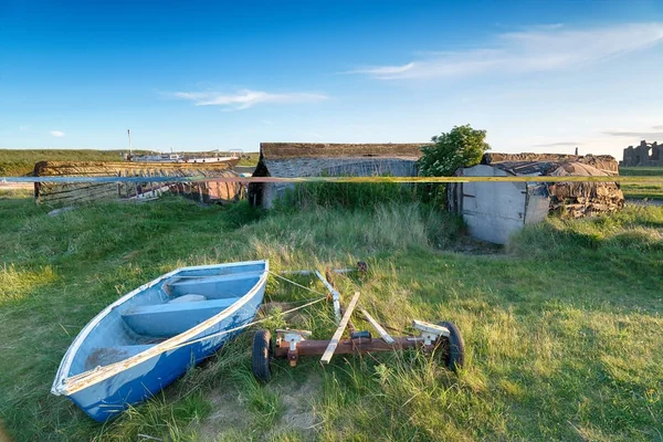 Lindisfarne Harbour — Stock Photo, Image