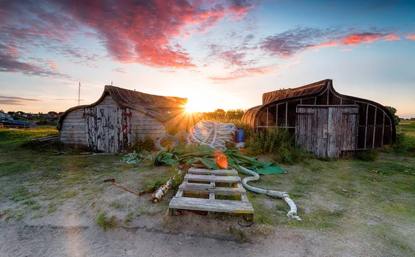 Tramonto a Lindisfarne — Foto Stock