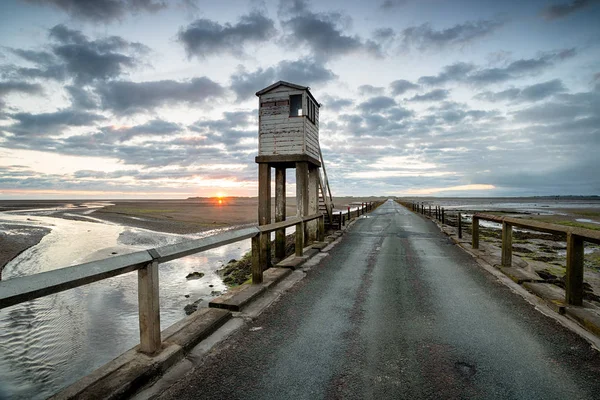 Lindisfarne Causeway — Stockfoto