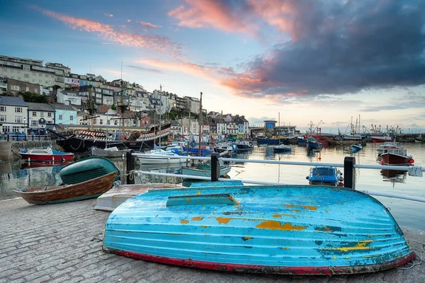 Zonsondergang in Brixham — Stockfoto