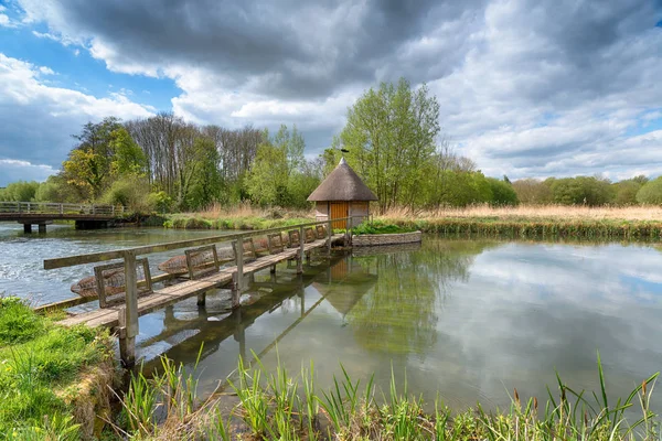 La prueba del río en Hampshire — Foto de Stock