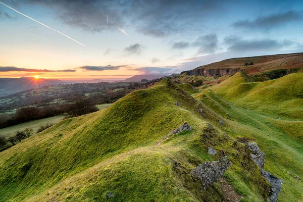 Alba nei fari di Brecon — Foto Stock