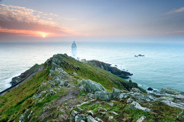 Punto di partenza Faro nel Devon — Foto Stock