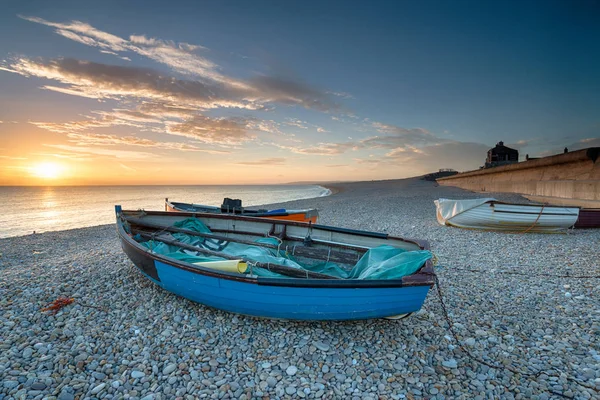Boats on the Beach in Portland — Stock Photo, Image