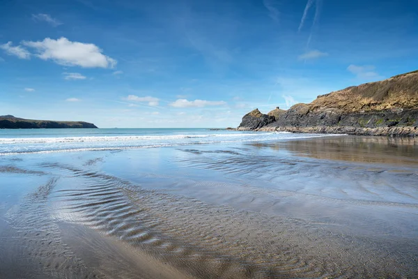 Пляж Абереидди в Уэльсе — стоковое фото