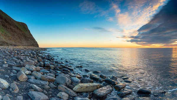 Sonnenuntergang in der Kimmeridge Bay — Stockfoto