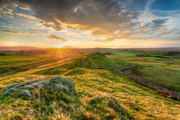 Hadrianmuren i Northumberland — Stockfoto