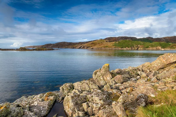 Ακτογραμμή Στο Scourie Ένα Χωριό Μεταξύ Ullapool Και Durness Στα — Φωτογραφία Αρχείου