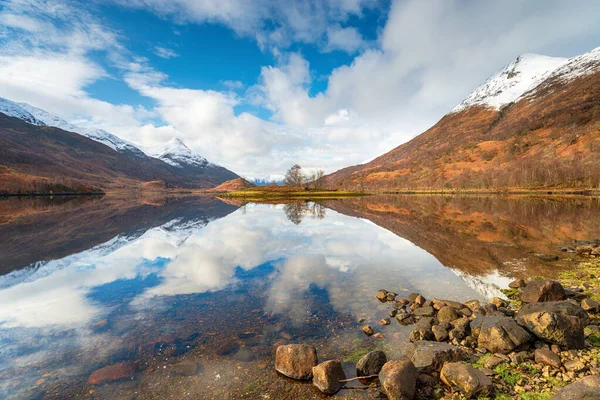 Reflexiones Sobre Lago Leven Las Tierras Altas Escocia —  Fotos de Stock
