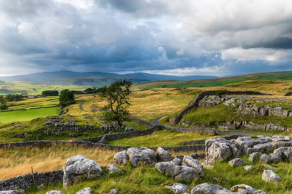 Hermosa Vista Sobre Yorkshire Dales Las Piedras Winskill Cerca Settle —  Fotos de Stock