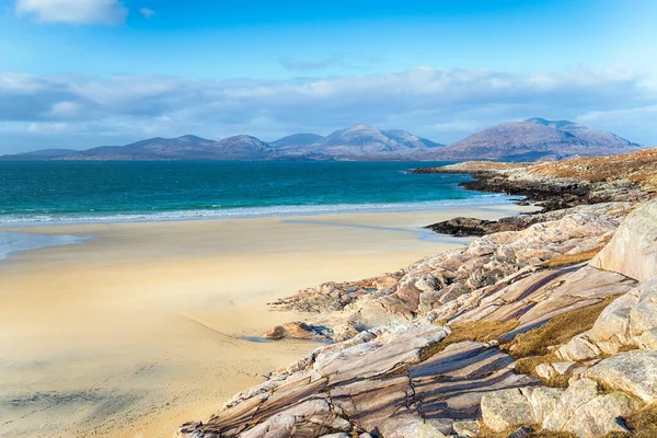 Plaża Traigh Rosamol Luskentyre Zachodnim Wybrzeżu Wyspy Harris Szkocji — Zdjęcie stockowe