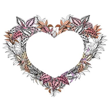 çiçek kalp şeklinde tebrik kartı