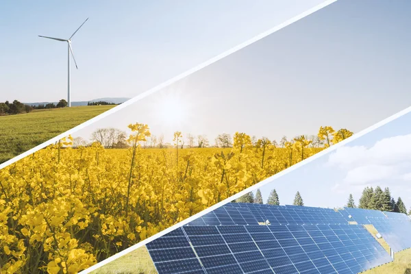 Collage de energía ecológica y renovable — Foto de Stock