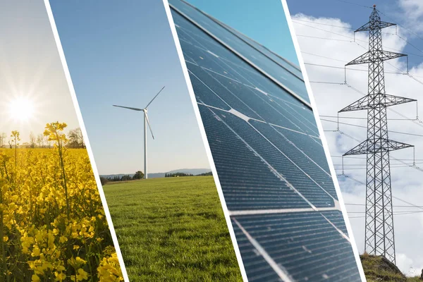 Collage de energía renovable — Foto de Stock