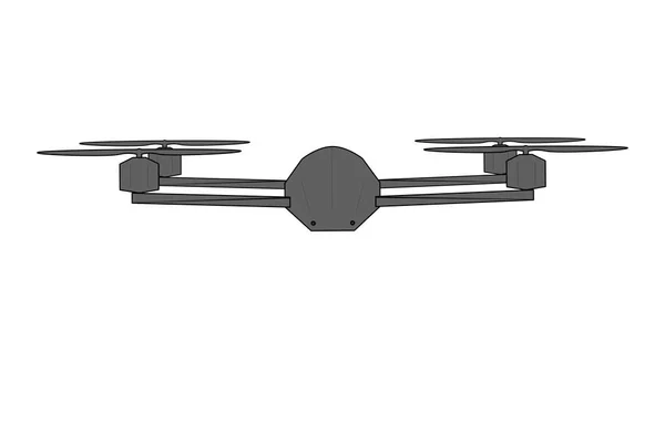 Elektronik Drohne mit Gimbal Illustration Rastergrafik — Stockfoto