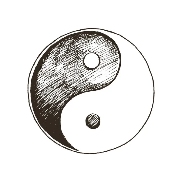Инь Традиционный Китайский Символ Векторной Иллюстрации Баланса Концепция Сочетания Гармонии — стоковый вектор