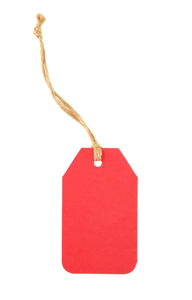 Red sale tag isolated on white background. Black friday — Stock Photo, Image