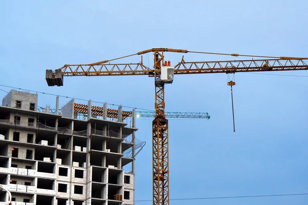 Construction Site Building Site Crane Concrete Building Construction — Stock Photo, Image
