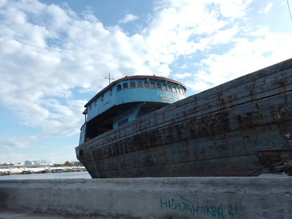 Деревянные Корабли Стоящие Якоре Порту Джакарта Сунда Келапа Мая 2019 — стоковое фото