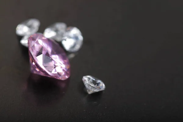 Gros Plan Belles Perles Cristal Couleur Zircone Diamant Pour Bijoux — Photo