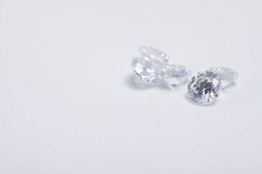 Mücevherler için kristal zirkon elmas boncukları yakın çekim 