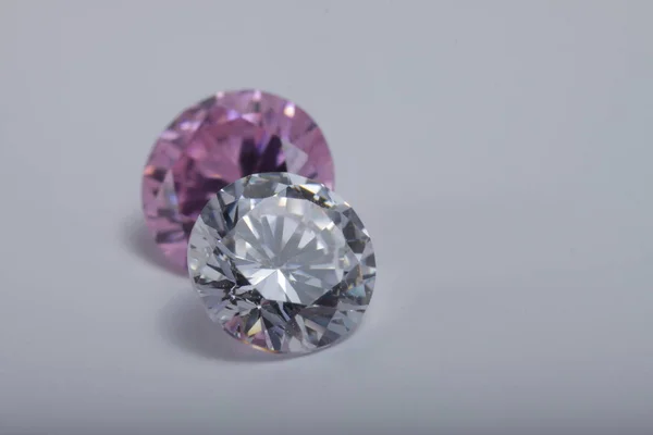 Nahaufnahme Von Schönen Kristall Zirkonia Diamantperlen Für Schmuck — Stockfoto