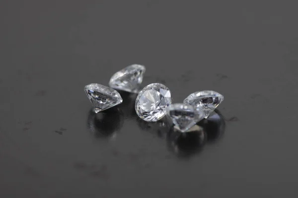 Gros Plan Belles Perles Cristal Couleur Zircone Diamant Pour Bijoux — Photo