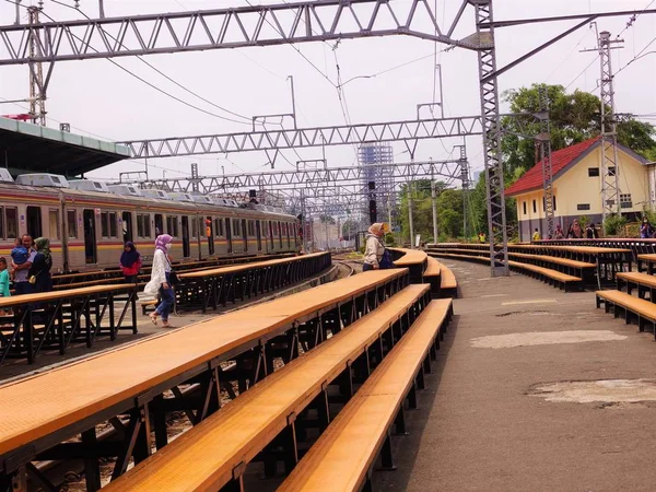 Krl Kereta Rel Listrik Más Néven Commuter Line Egyik Tömegközlekedés — Stock Fotó