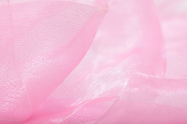 Arkaplan / duvar kağıdı için pembe saten kurdele dokusu