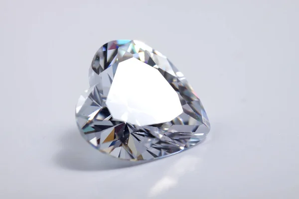 Macro Tige Coeur Mousseux Diamant Fond Isolé — Photo