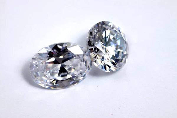 Briliante Brillante Diamante Claro Disparar Cerca Sobre Fondo Aislado — Foto de Stock
