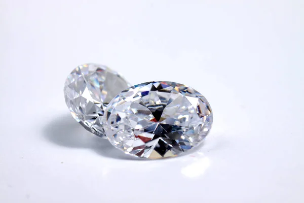 Briliant Sparkling Clear Diamond Close Shoot Isolated Background — 스톡 사진