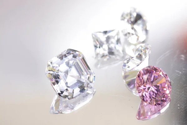 Contas Diamante Zircônia Cristal Cor Bonita Para Jóias — Fotografia de Stock