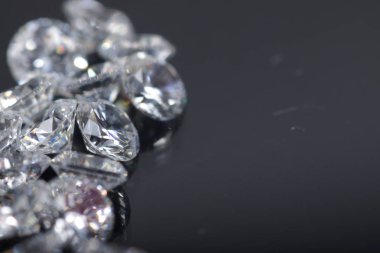 Mücevherler için elmas boncuklar harika kristal zirkon yakın çekim 