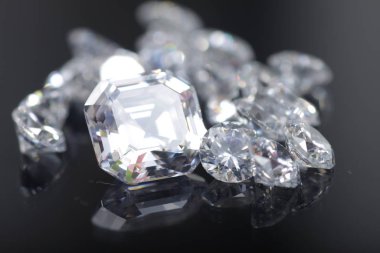 Mücevherler için elmas boncuklar harika kristal zirkon yakın çekim 