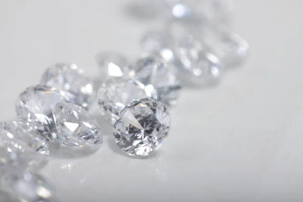 Close Shot Van Mooie Briljante Kristal Zirconia Diamant Kralen Voor — Stockfoto