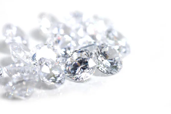 Közelkép Gyönyörű Ragyogó Kristály Cirkónium Gyémánt Gyöngyök Ékszerek — Stock Fotó