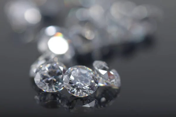 Nahaufnahme Schöner Brillanter Kristall Zirkonia Diamantperlen Für Schmuck — Stockfoto